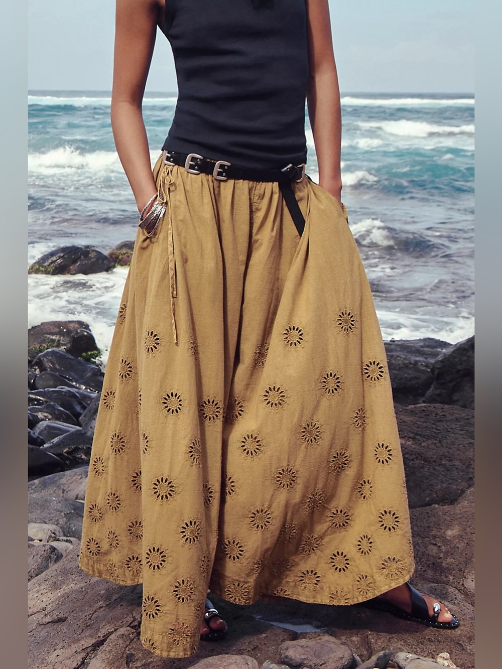 Free People Sweet Serenade Pull-On Wide-Leg Pants